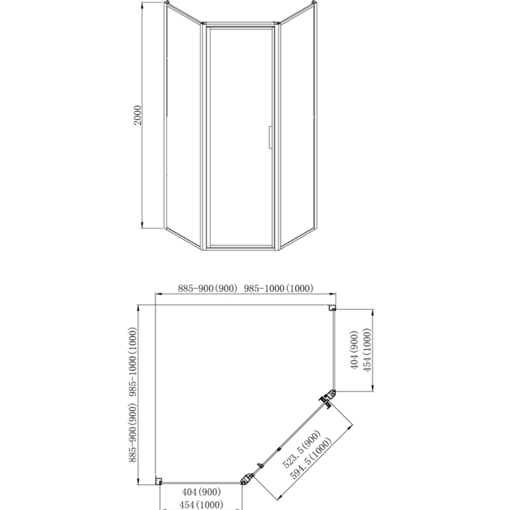 Душевой уголок Azario Richmond 90х90 Черный / Прозрачное AZ-NAG3231 900 Black Душевой уголок Azario Richmond 90х90 Черный / Прозрачное AZ-NAG3231 900 Black — изображение 3