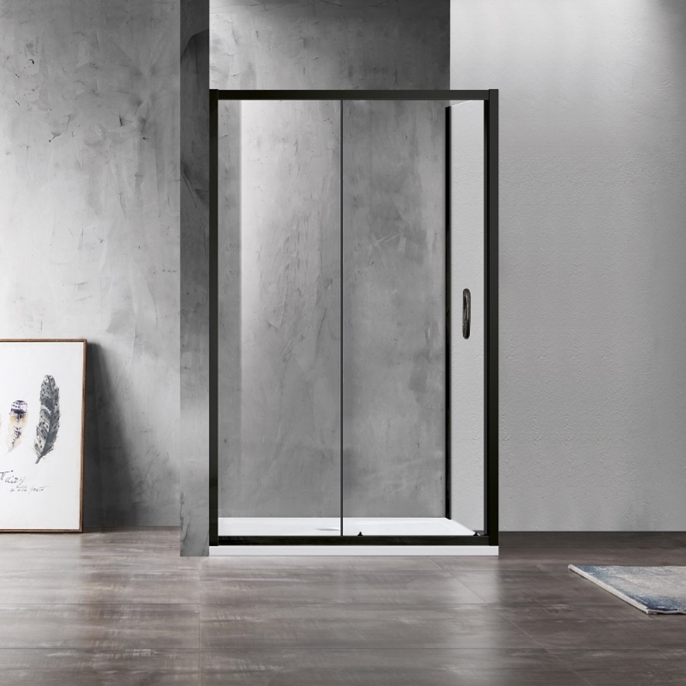 Душевой уголок Azario Milton 120х80 левый Черный / Прозрачное AZ-ND1131-L 1200 BLACK Душевой уголок Azario Milton 120х80 левый Черный / Прозрачное AZ-ND1131-L 1200 BLACK — изображение 2