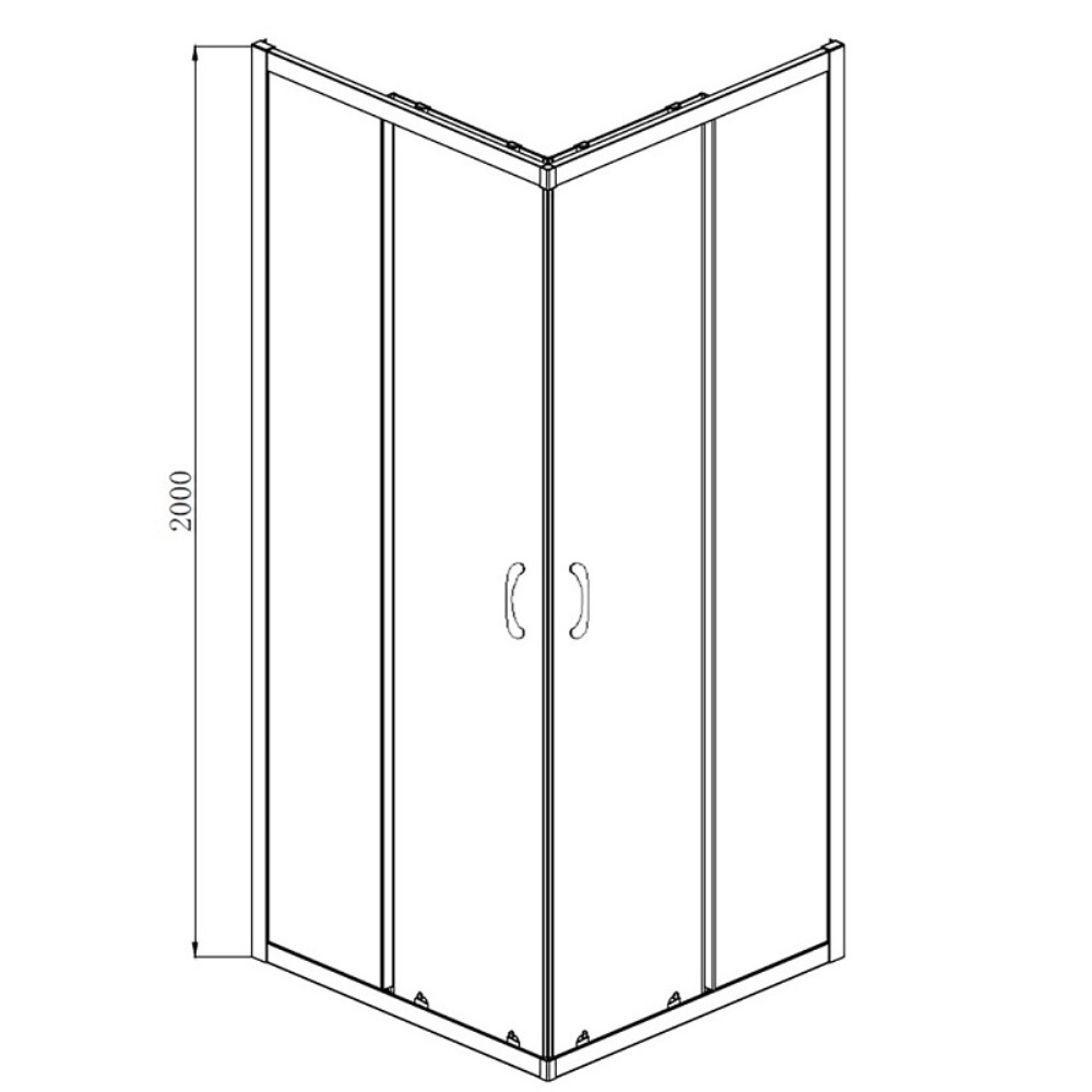 Душевой уголок Azario Milton 100х100 Черный / Прозрачное AZ-ND1142 1000 Black Душевой уголок Azario Milton 100х100 Черный / Прозрачное AZ-ND1142 1000 Black — изображение 3