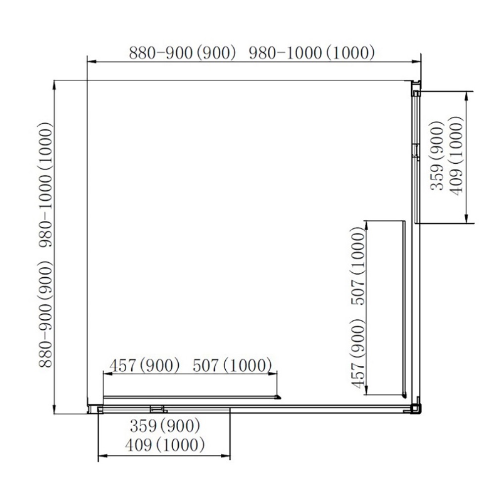 Душевой уголок Azario Milton 100х100 Черный / Прозрачное AZ-ND1142 1000 Black Душевой уголок Azario Milton 100х100 Черный / Прозрачное AZ-ND1142 1000 Black — изображение 4