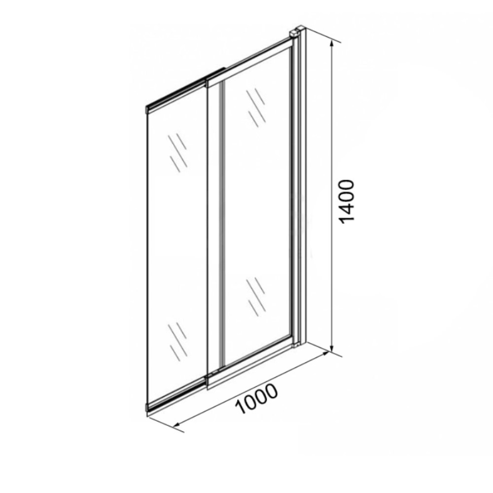 Шторка для ванны Azario Merrit 100 Хром / Прозрачное AZ-NF6122 1000 Шторка для ванны Azario Merrit 100 Хром / Прозрачное AZ-NF6122 1000 — изображение 3