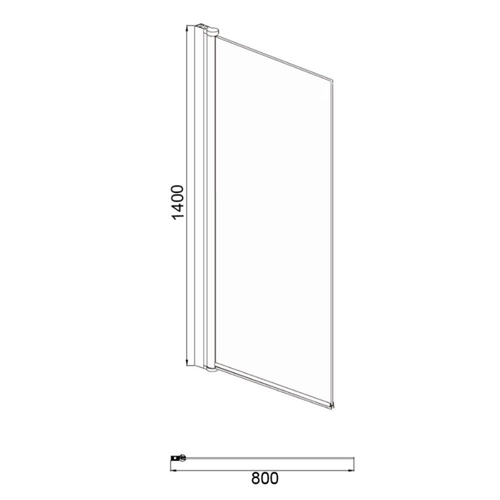 Шторка для ванны Azario Merrit 80 Хром / Прозрачное AZ-NF6211-1 800 Шторка для ванны Azario Merrit 80 Хром / Прозрачное AZ-NF6211-1 800 — изображение 3
