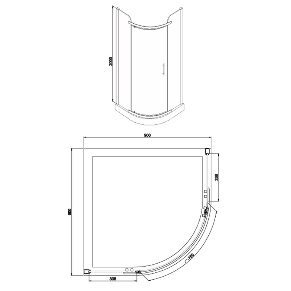 Душевой уголок Azario Edmonton 90х90 Хром / Прозрачное AZ-NNC2231 900 Душевой уголок Azario Edmonton 90х90 Хром / Прозрачное AZ-NNC2231 900 — изображение 3