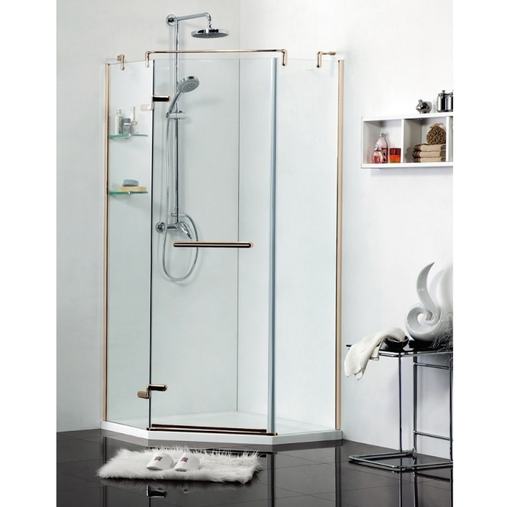 Душевой уголок Azario Montreal 90х90 левый Золото / Прозрачное AZ-NWG3231 900 L GOLD Душевой уголок Azario Montreal 90х90 левый Золото / Прозрачное AZ-NWG3231 900 L GOLD — изображение 2