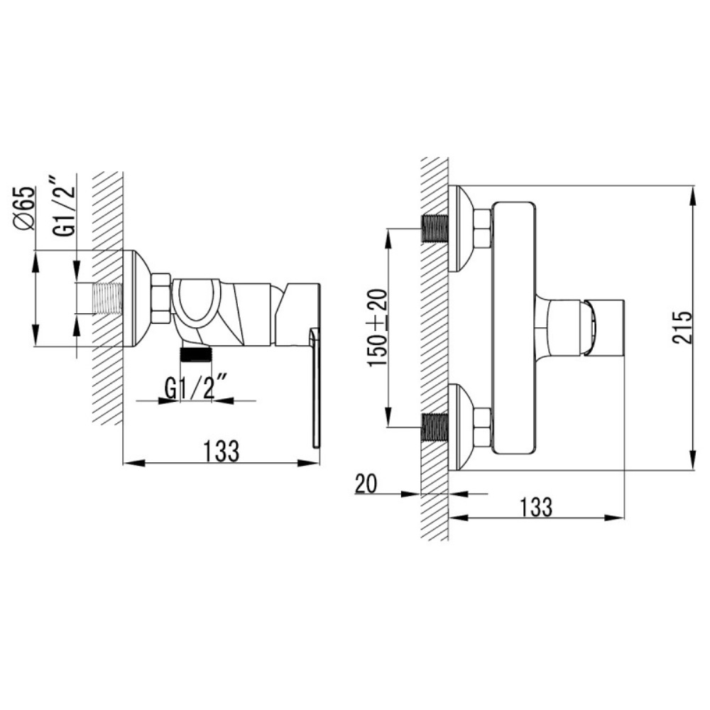Смеситель для душа Azario Faro Хром глянцевый AZ-PS33459C Смеситель для душа Azario Faro Хром глянцевый AZ-PS33459C — изображение 2