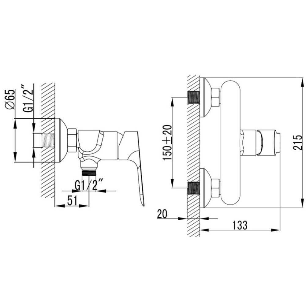 Смеситель для душа Azario Avilla Хром глянцевый AZ-SU33394C Смеситель для душа Azario Avilla Хром глянцевый AZ-SU33394C — изображение 2