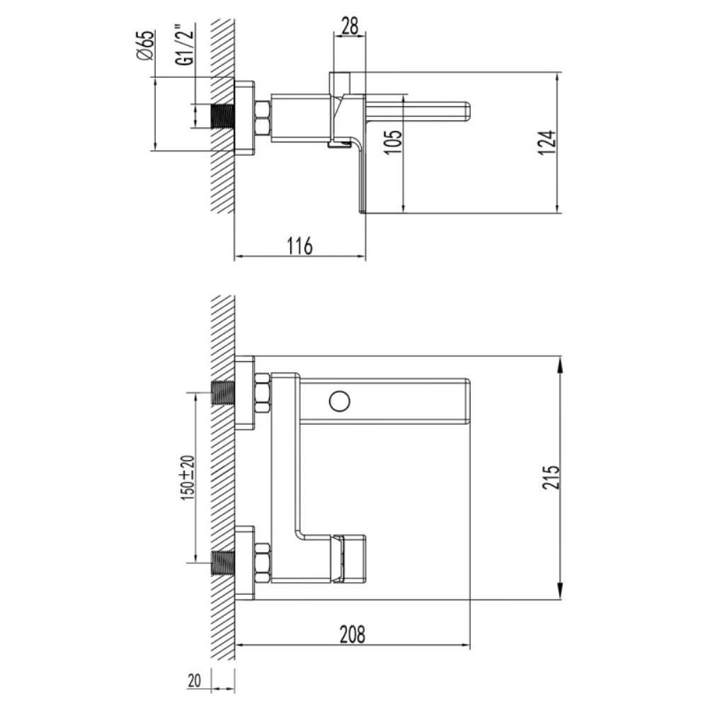 Смеситель для ванны Azario Blake Хром глянцевый AZ-VBT238205C Смеситель для ванны Azario Blake Хром глянцевый AZ-VBT238205C — изображение 4