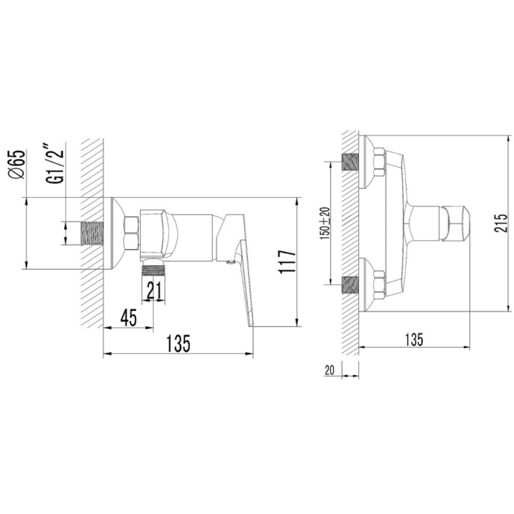 Смеситель для душа Azario Castelo Хром глянцевый AZ-VJC338274C Смеситель для душа Azario Castelo Хром глянцевый AZ-VJC338274C — изображение 3