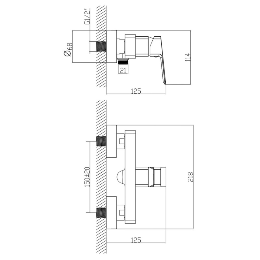 Смеситель для душа Azario Hardcore Хром глянцевый AZ-VKM338277C Смеситель для душа Azario Hardcore Хром глянцевый AZ-VKM338277C — изображение 4