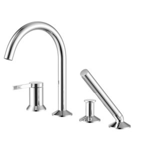 Смеситель на борт ванны Azario Flame Хром глянцевый AZ-VPC258320C Смеситель на борт ванны Azario Flame Хром глянцевый AZ-VPC258320C