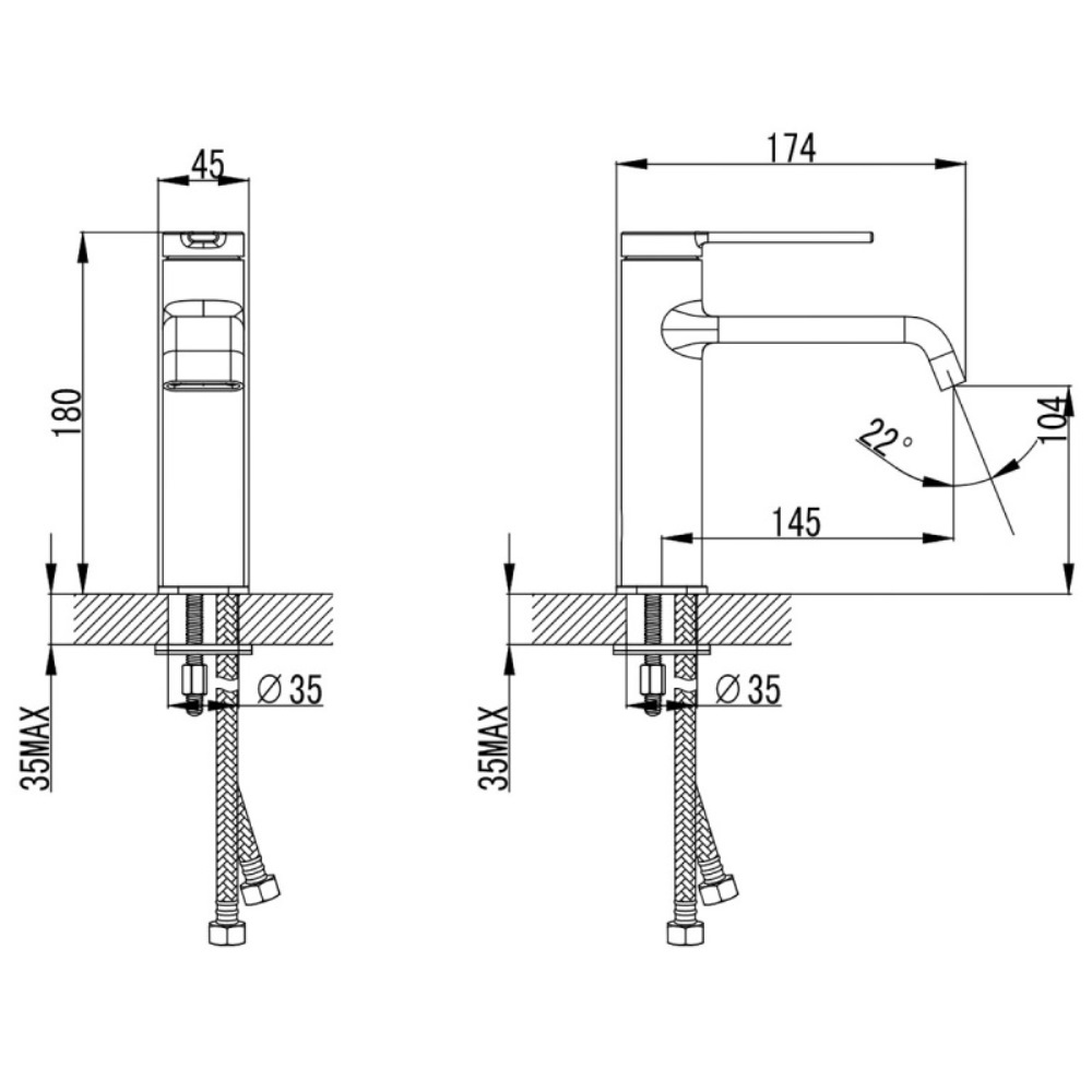 Смеситель для раковины Azario Vincente Хром глянцевый AZ-VPV168326C Смеситель для раковины Azario Vincente Хром глянцевый AZ-VPV168326C — изображение 2