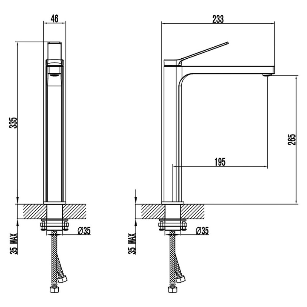 Смеситель для раковины Azario Vise Черный матовый AZ-VQQ168R30PA Смеситель для раковины Azario Vise Черный матовый AZ-VQQ168R30PA — изображение 2