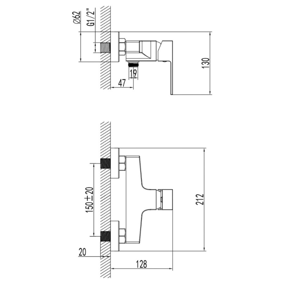 Смеситель для душа Azario Eddie Хром глянцевый AZ-WQY338207C Смеситель для душа Azario Eddie Хром глянцевый AZ-WQY338207C — изображение 4