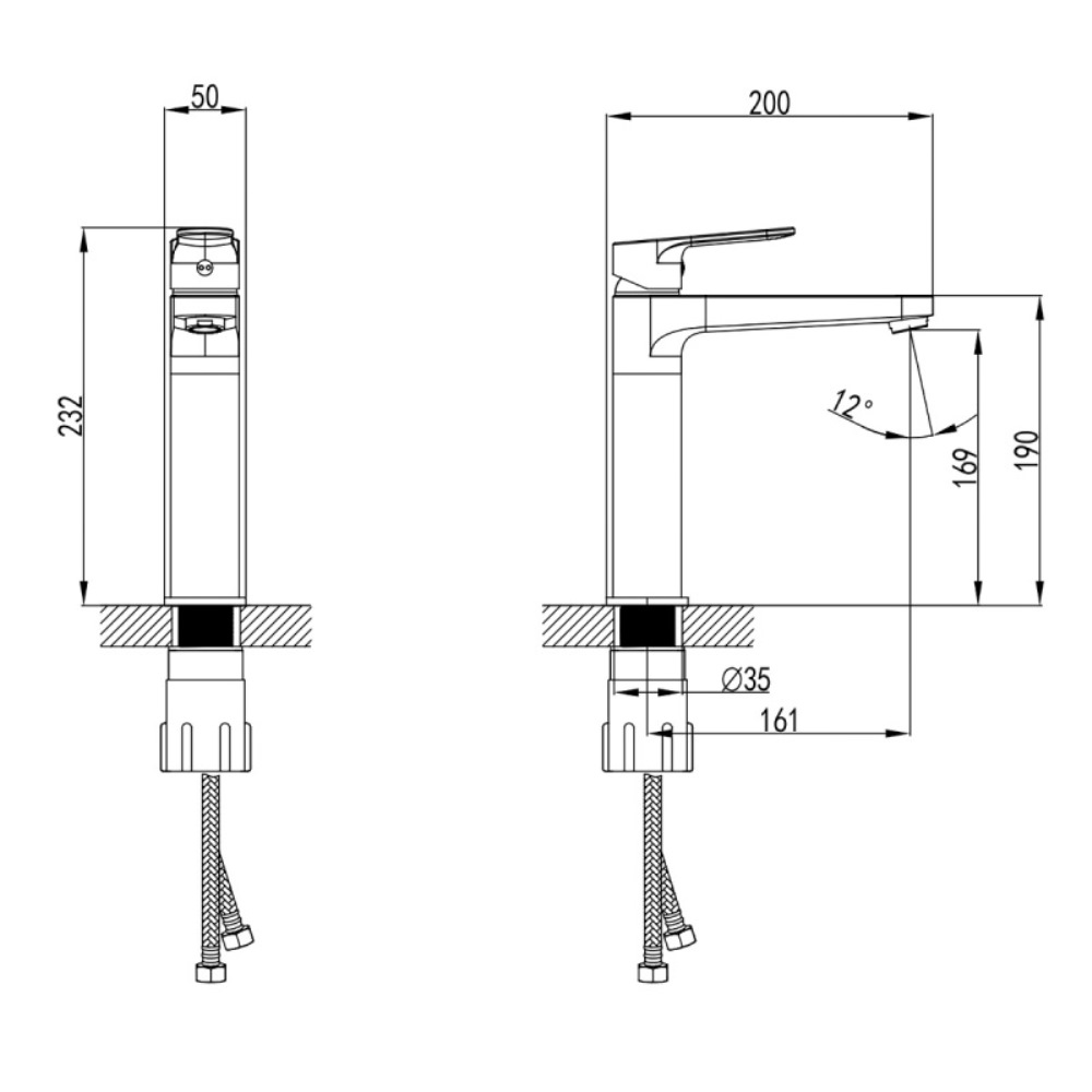 Смеситель для раковины Azario Elvis Хром глянцевый AZ-WWK168X55C Смеситель для раковины Azario Elvis Хром глянцевый AZ-WWK168X55C — изображение 2