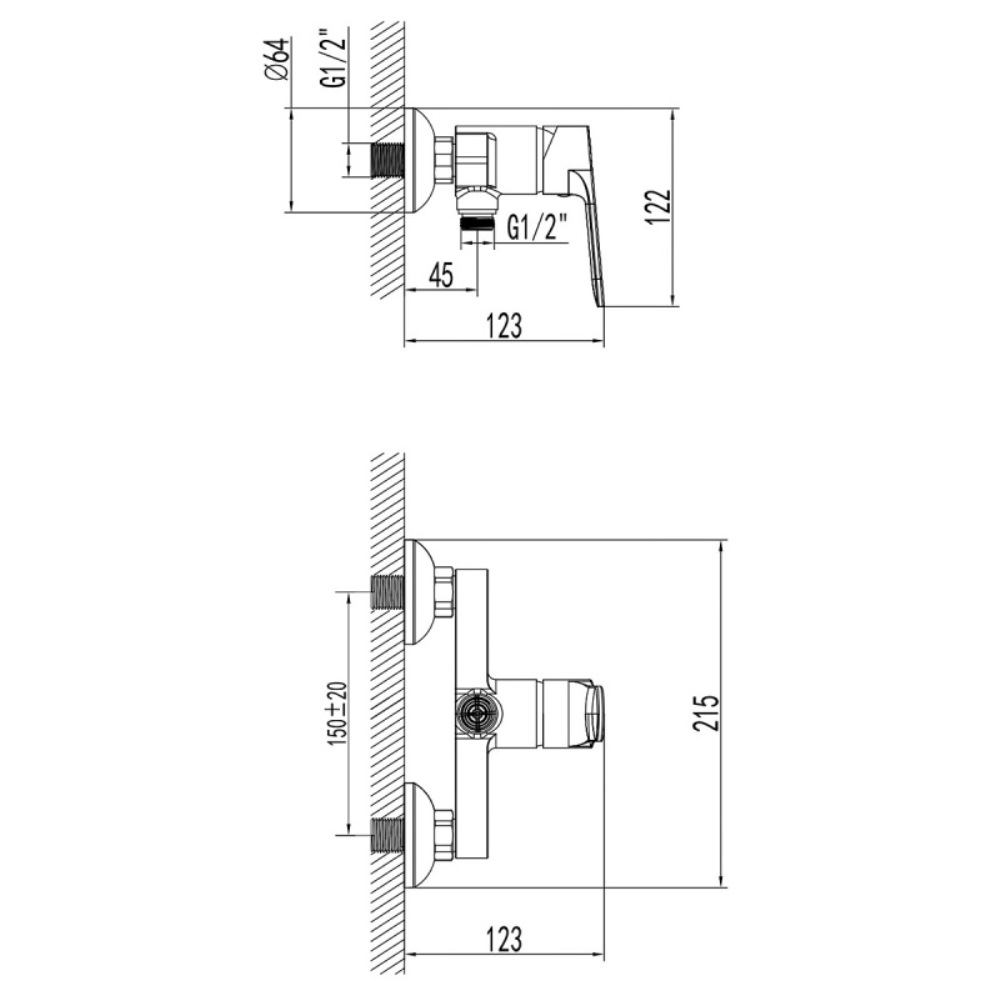 Смеситель для душа Azario Elvis Хром глянцевый AZ-WWK338155C Смеситель для душа Azario Elvis Хром глянцевый AZ-WWK338155C — изображение 4