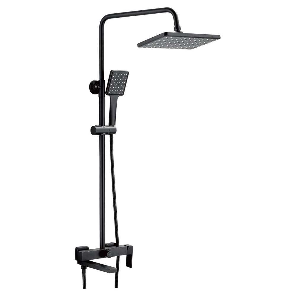 Душевая система Belz B613 с изливом Черный матовый B24613-7 Душевая система Belz B613 с изливом Черный матовый B24613-7