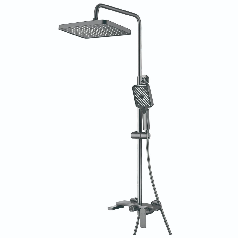 Душевая система Belz B678 с изливом Оружейная сталь B24678-3 Душевая система Belz B678 с изливом Оружейная сталь B24678-3