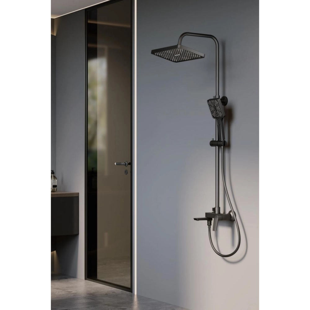Душевая система Belz B715 с изливом Оружейная сталь B24715-3 Душевая система Belz B715 с изливом Оружейная сталь B24715-3 — изображение 2