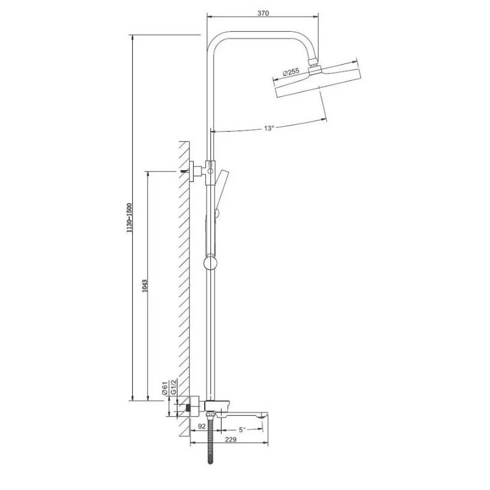 Душевая система Belz B713 с изливом Белый матовый B25713-8 Душевая система Belz B713 с изливом Белый матовый B25713-8 — изображение 2