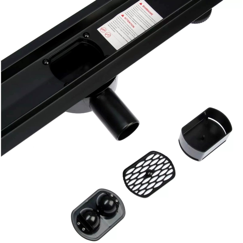 Душевой лоток Tim Bad 80 под плитку Черный матовый BAD558002 Душевой лоток Tim Bad 80 под плитку Черный матовый BAD558002 — изображение 4