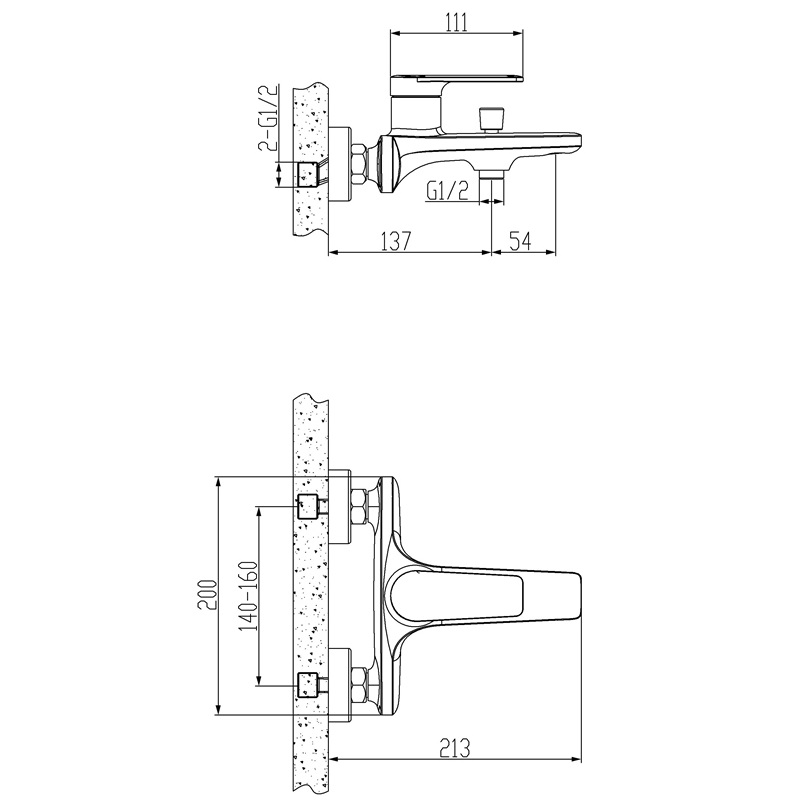 Смеситель для ванны Esko Baku Хром глянцевый BK 54 Смеситель для ванны Esko Baku Хром глянцевый BK 54 — изображение 2