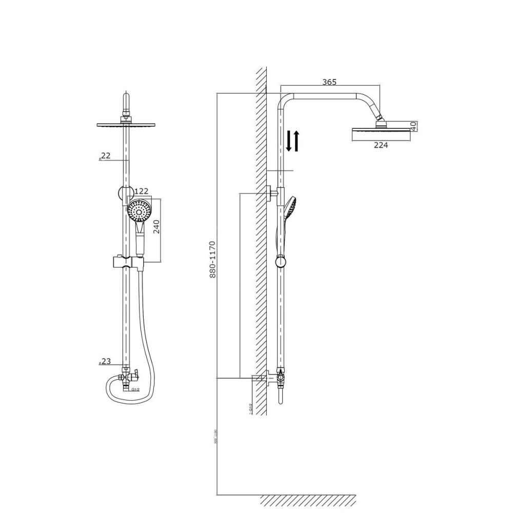 Душевая стойка Rush Bella Хром глянцевый BL4535-113 Душевая стойка Rush Bella Хром глянцевый BL4535-113 — изображение 2