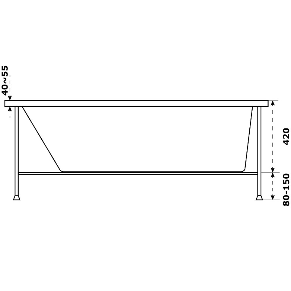Каркас Azario Бали, Тенза 170х70-75 для ванны БТК0003 Каркас Azario Бали, Тенза 170х70-75 для ванны БТК0003 — изображение 3