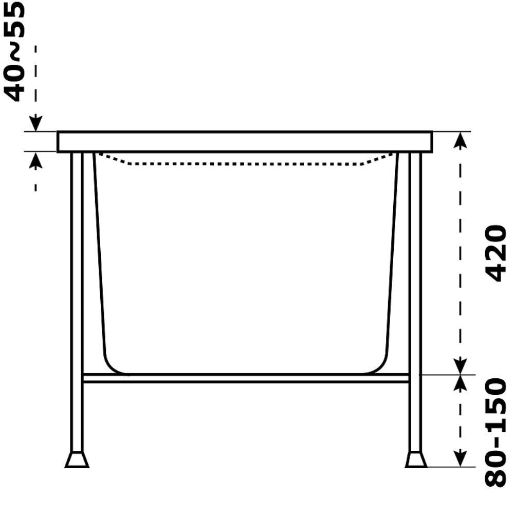 Каркас Azario Бали, Тенза 170х70-75 для ванны БТК0003 Каркас Azario Бали, Тенза 170х70-75 для ванны БТК0003 — изображение 2