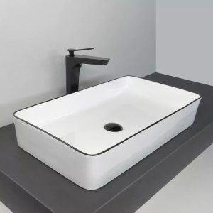 Раковина накладная Comforty 61 Белый / Черный CF11099