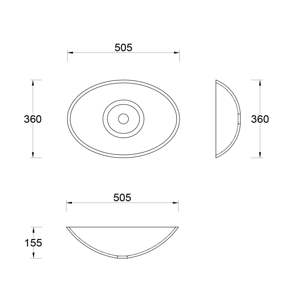 Раковина накладная Comforty 50 Дымчатый CF28002 Раковина накладная Comforty 50 Дымчатый CF28002 — изображение 5
