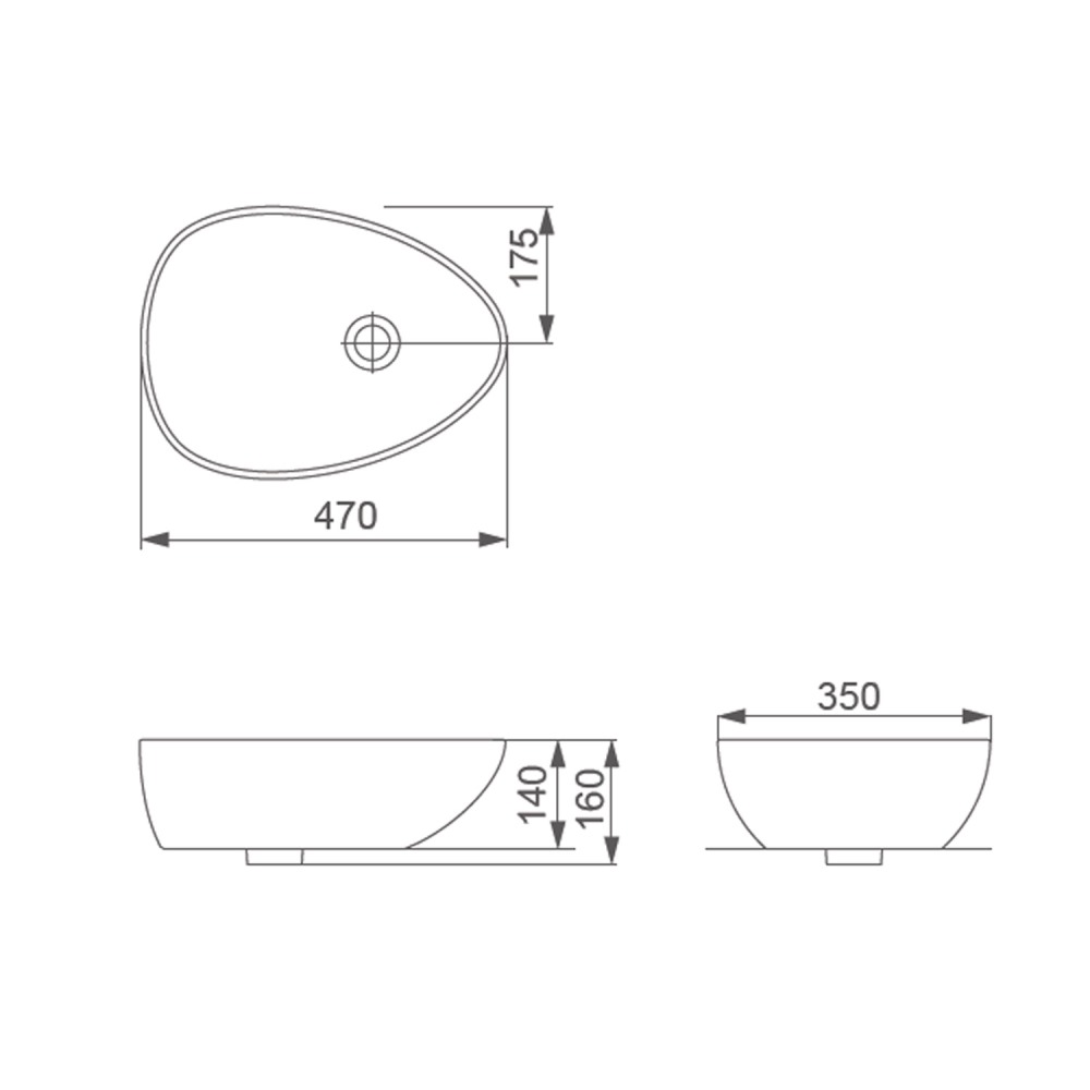 Раковина накладная Comforty 47 Белый глянцевый CF3053 Раковина накладная Comforty 47 Белый глянцевый CF3053 — изображение 6