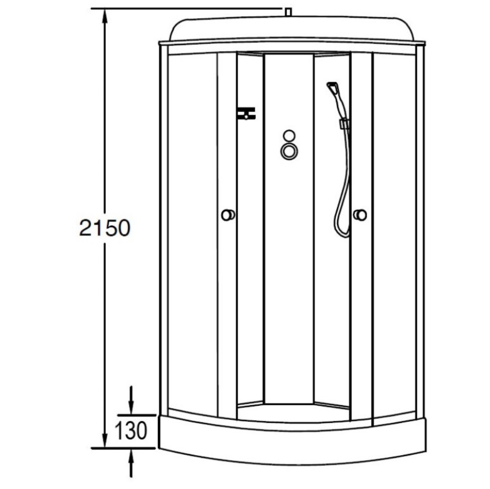 Душевая кабина Loranto Sunway 100х100 Хром / Прозрачное CS-6611 F, 100*100*215 Душевая кабина Loranto Sunway 100х100 Хром / Прозрачное CS-6611 F, 100*100*215 — изображение 2