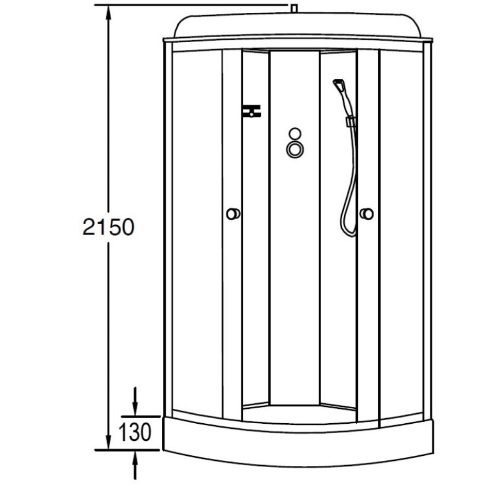 Душевая кабина Loranto Sunway 100х100 Хром / Прозрачное CS-6611 G, 100*100*215 Душевая кабина Loranto Sunway 100х100 Хром / Прозрачное CS-6611 G, 100*100*215 — изображение 3