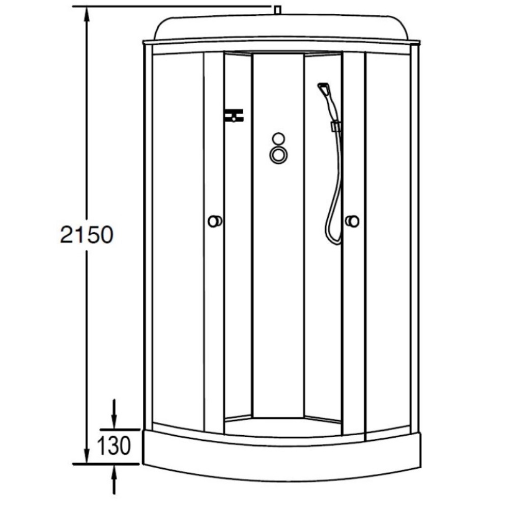 Душевая кабина Loranto Sunway 90х90 Хром / Матовое CS-6691 F, 90*90*215 Душевая кабина Loranto Sunway 90х90 Хром / Матовое CS-6691 F, 90*90*215 — изображение 2