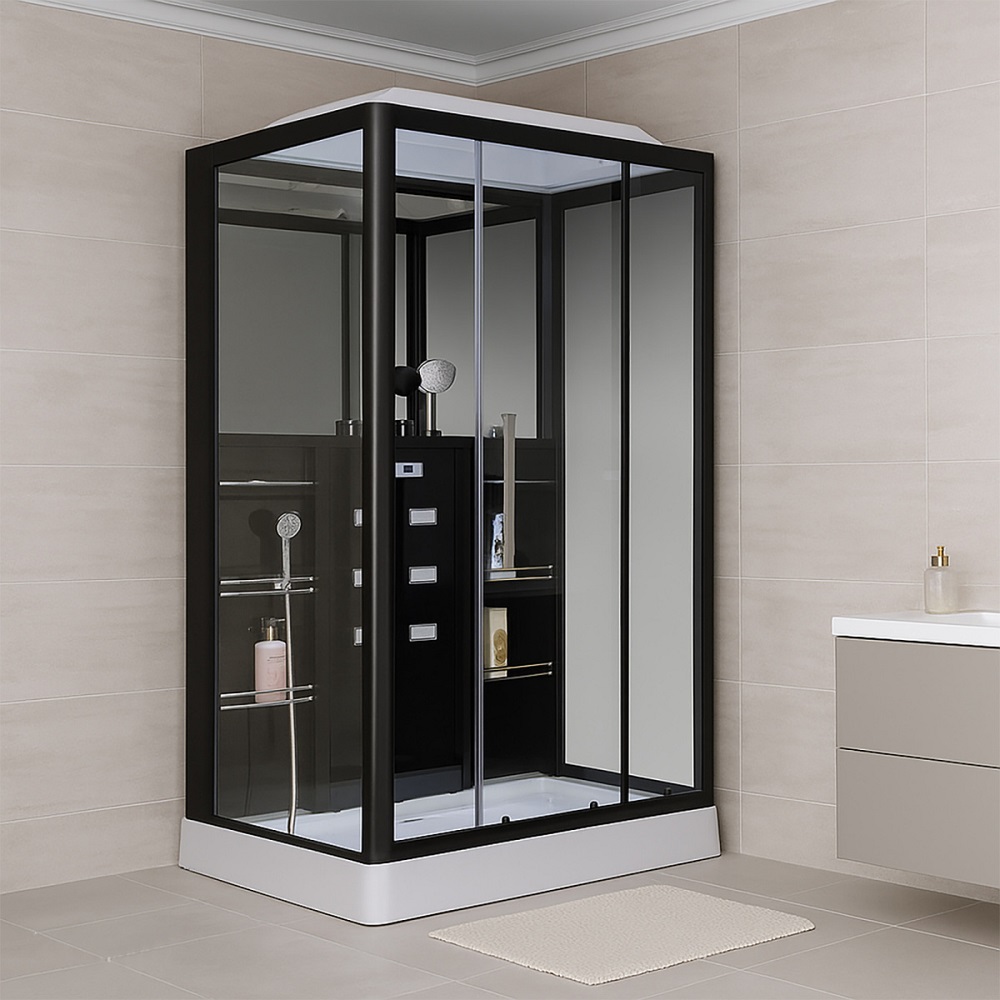 Душевая кабина Loranto Selak 120х90 правая Черный / Прозрачное CS00035779 Душевая кабина Loranto Selak 120х90 правая Черный / Прозрачное CS00035779 — изображение 3