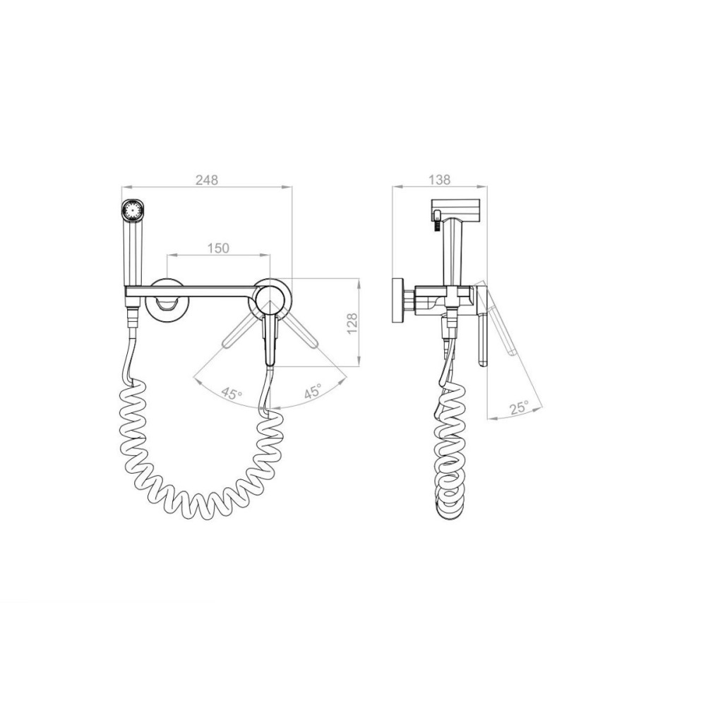 Душ гигиенический D&K Bayern.Liszt Хром глянцевый DA1504541 Душ гигиенический D&K Bayern.Liszt Хром глянцевый DA1504541 — изображение 3