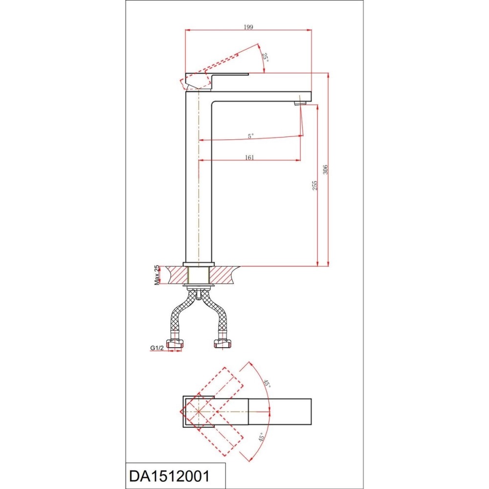 Смеситель для раковины D&K Bayern.Liszt Белый матовый DA1512008 Смеситель для раковины D&K Bayern.Liszt Белый матовый DA1512008 — изображение 3