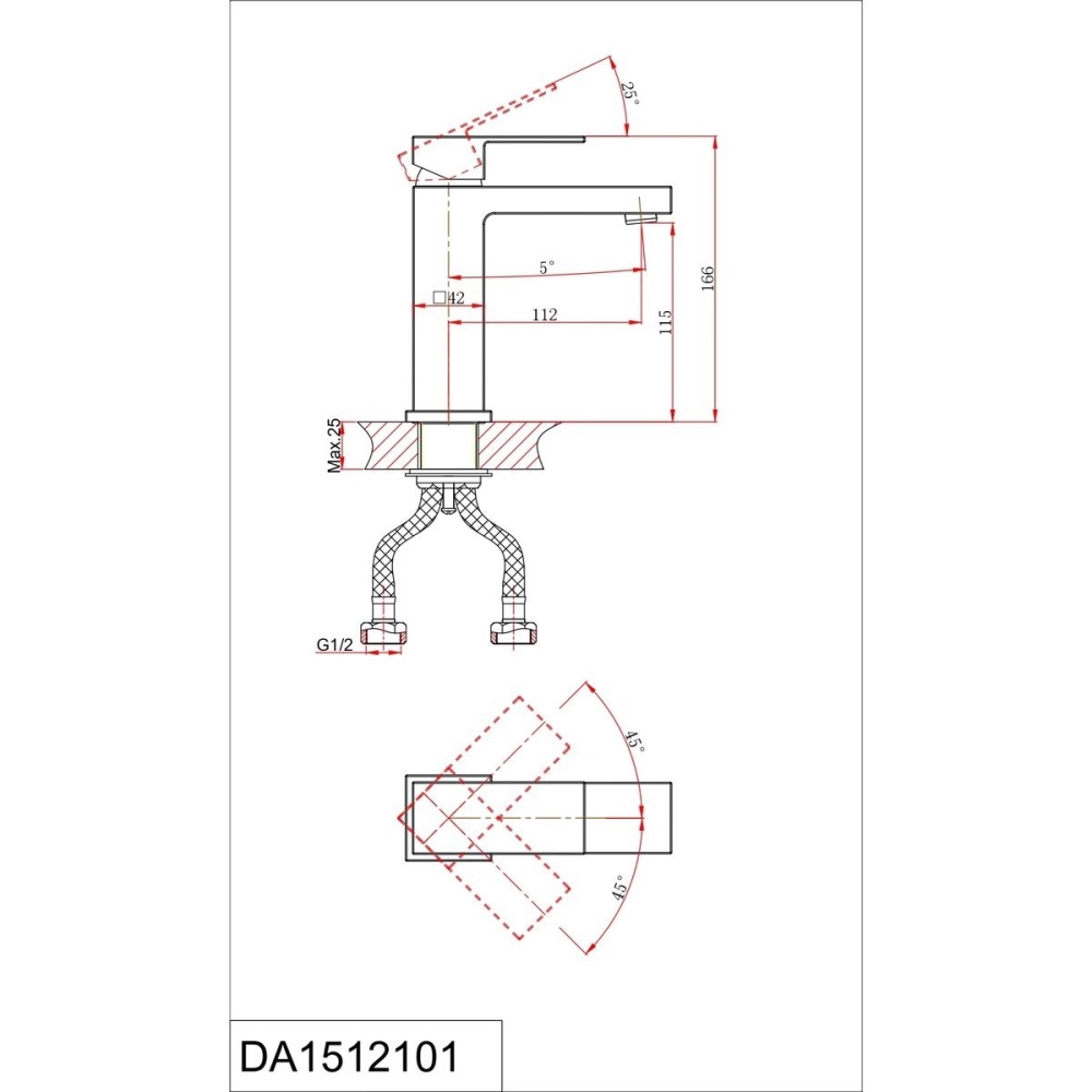 Смеситель для раковины D&K Bayern.Liszt Белый матовый DA1512108 Смеситель для раковины D&K Bayern.Liszt Белый матовый DA1512108 — изображение 3