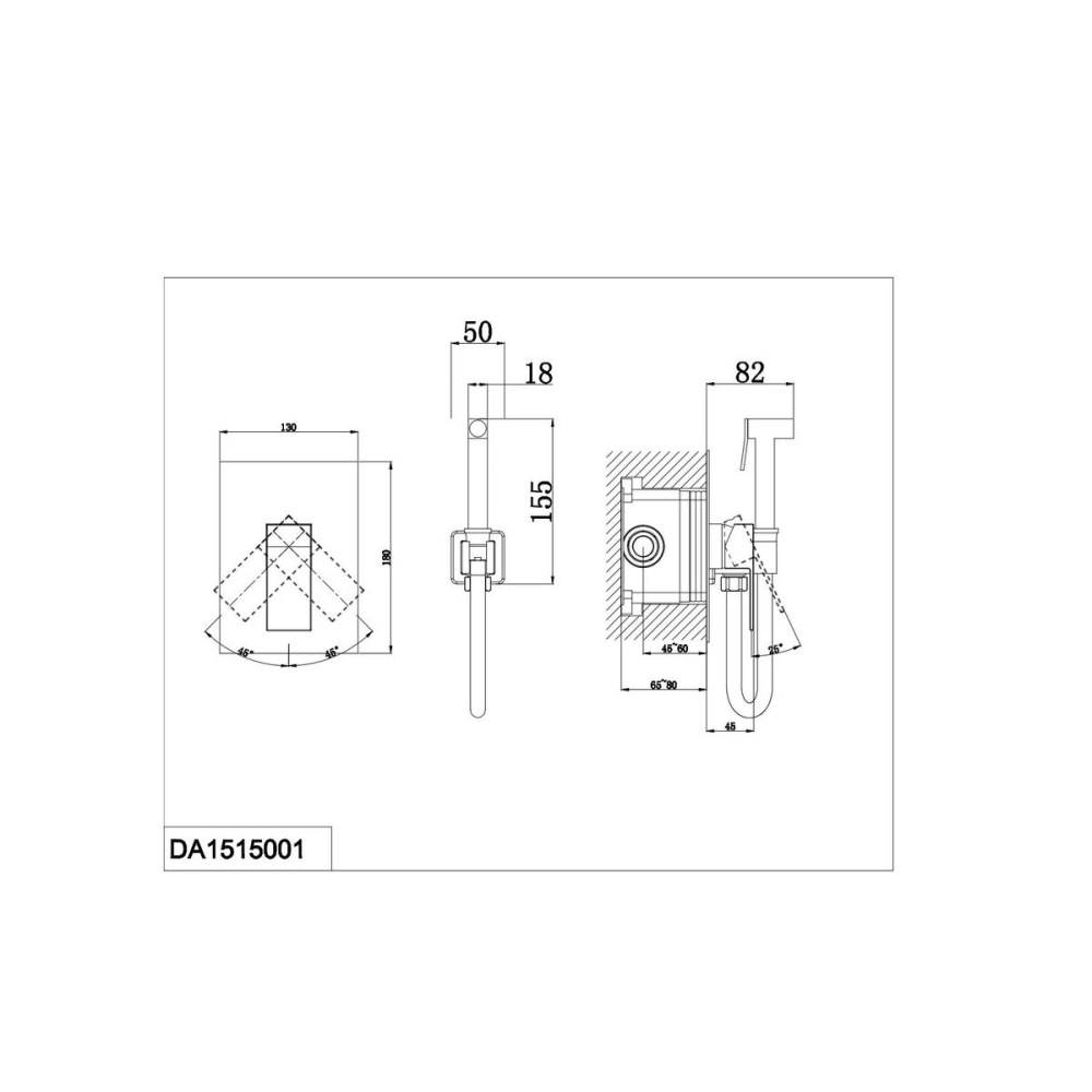 Душ гигиенический D&K Bayern.Liszt Белый матовый DA1515008 Душ гигиенический D&K Bayern.Liszt Белый матовый DA1515008 — изображение 3