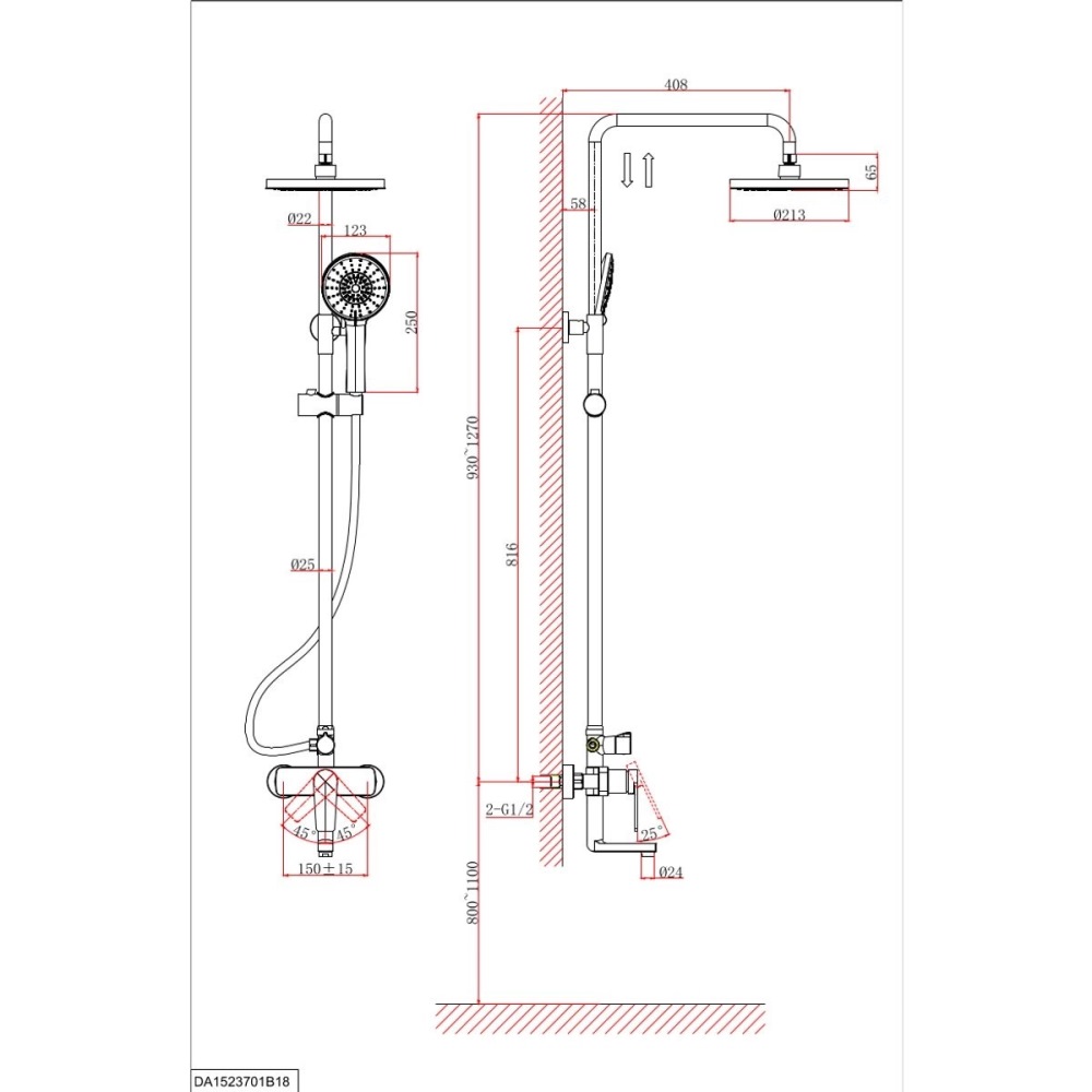 Душевая система D&K Bayern.Furth с изливом Белый DA1523708B18 Душевая система D&K Bayern.Furth с изливом Белый DA1523708B18 — изображение 3