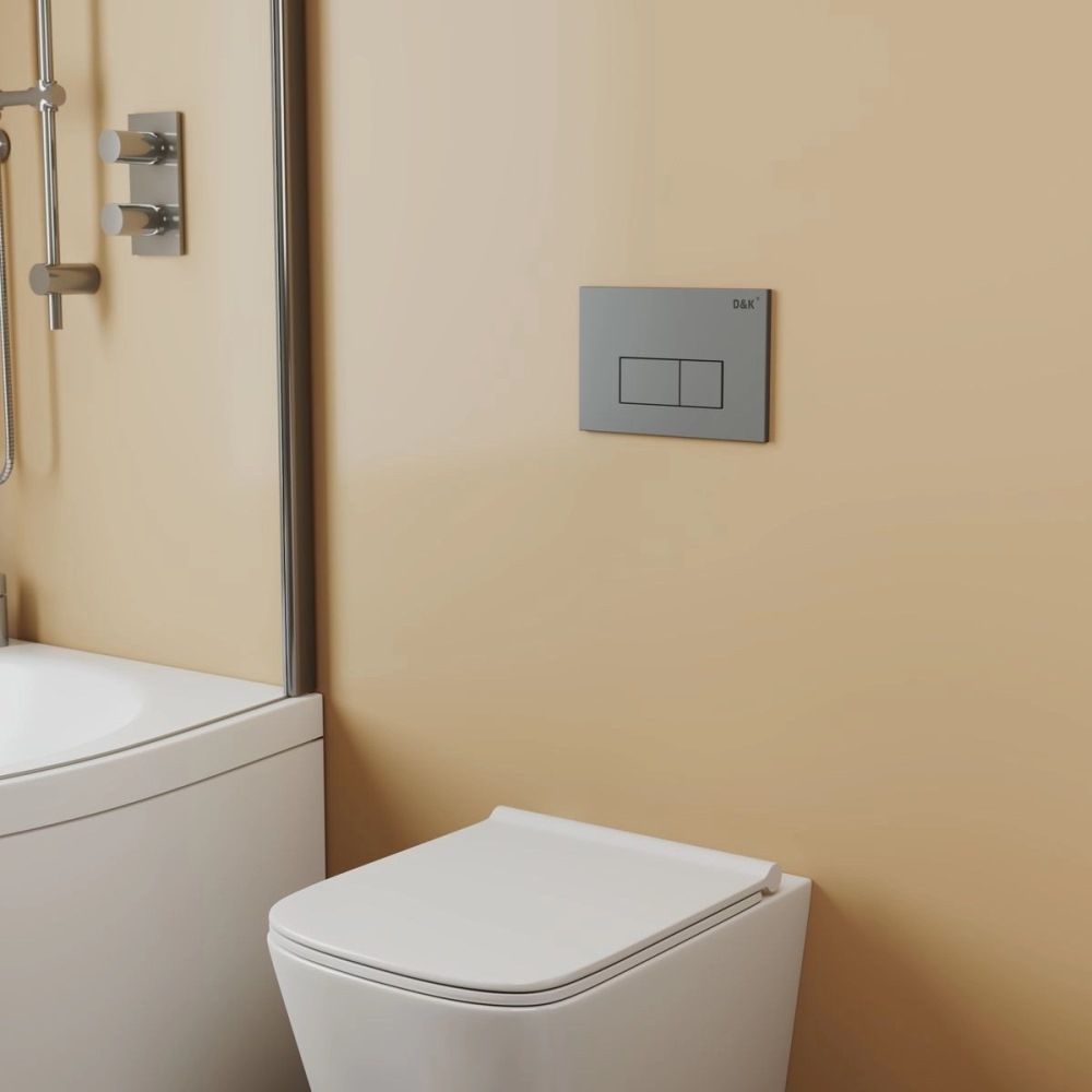 Клавиша смыва D&K Rhein Графит матовый DB1499006 Клавиша смыва D&K Rhein Графит матовый DB1499006 — изображение 2