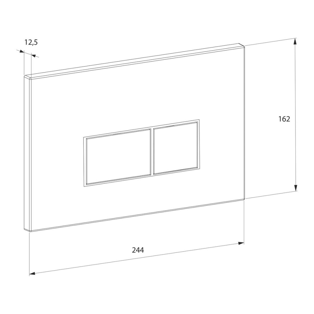 Клавиша смыва D&K Rhein Графит матовый DB1499006 Клавиша смыва D&K Rhein Графит матовый DB1499006 — изображение 3