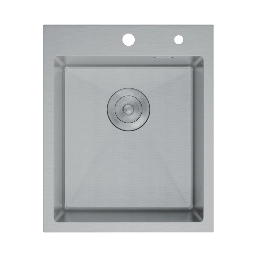 Мойка кухонная D&K 41х50 выпуск с переливом, корзина, дозатор Сатин DKS415004 Мойка кухонная D&K 41х50 выпуск с переливом, корзина, дозатор Сатин DKS415004