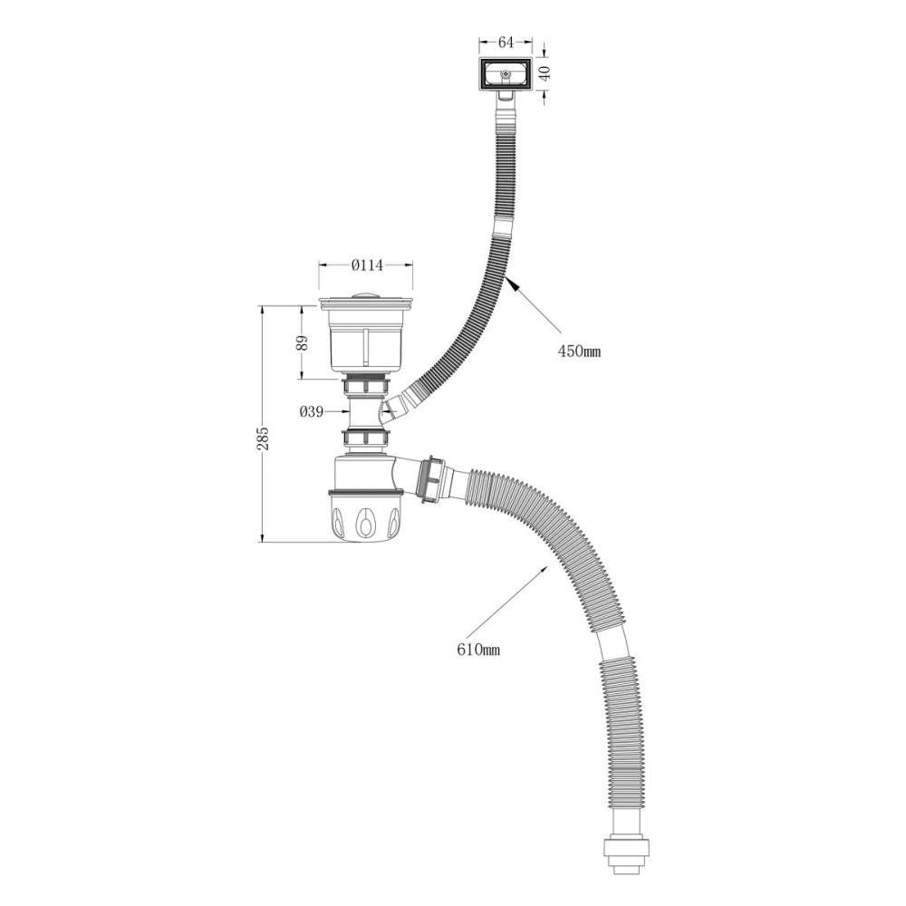 Мойка кухонная D&K 50х50 выпуск с переливом, корзина, дозатор Сатин DKS505004 Мойка кухонная D&K 50х50 выпуск с переливом, корзина, дозатор Сатин DKS505004 — изображение 5