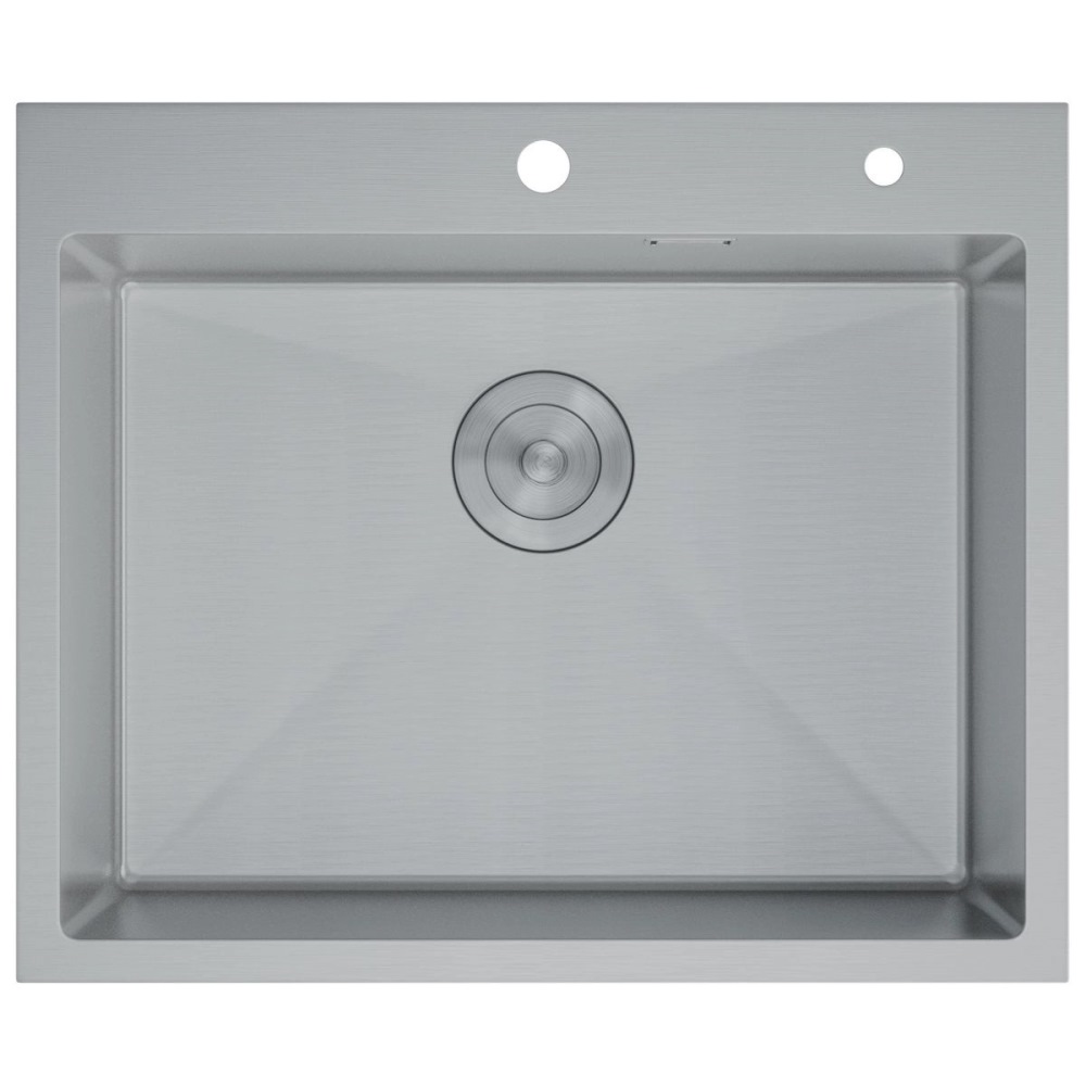 Мойка кухонная D&K 60х45 выпуск с переливом, корзина, дозатор Сатин DKS604504 Мойка кухонная D&K 60х45 выпуск с переливом, корзина, дозатор Сатин DKS604504