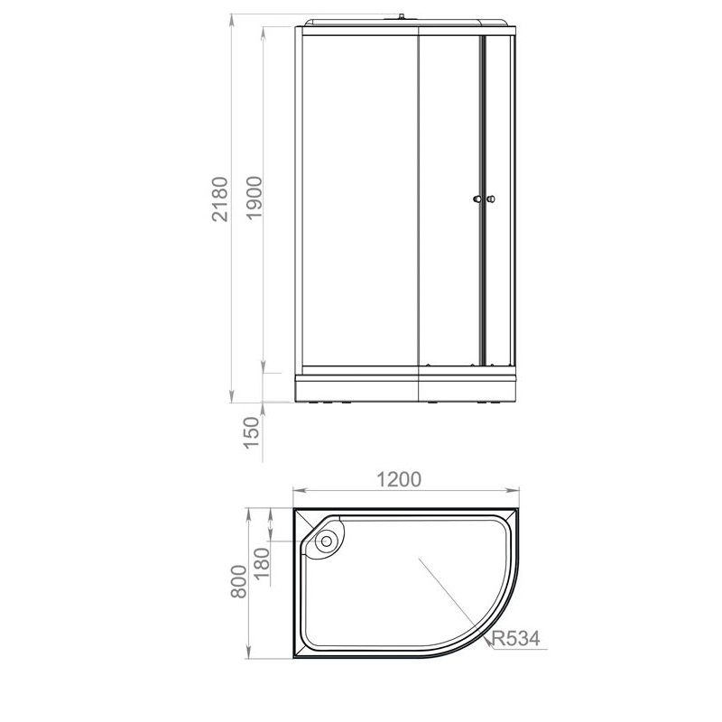 Душевая кабина Domani-Spa Delight Slim 120х80 левая Черный / Матовое, Поддон низкий, DS01DS128LLWM00.Gt-Black Душевая кабина Domani-Spa Delight Slim 120х80 левая Черный / Матовое, Поддон низкий, DS01DS128LLWM00.Gt-Black — изображение 4