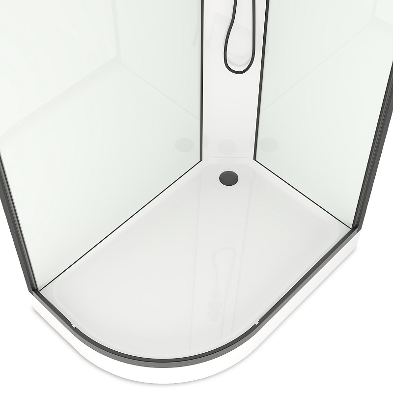 Душевая кабина Domani-Spa Delight Slim 120х80 правая Черный / Прозрачное, Поддон низкий, DS01DS128RLWCl00.Gt-Black Душевая кабина Domani-Spa Delight Slim 120х80 правая Черный / Прозрачное, Поддон низкий, DS01DS128RLWCl00.Gt-Black — изображение 3