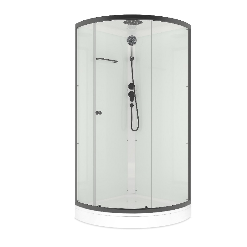 Душевая кабина Domani-Spa Simple 90х90 Черный / Прозрачное, Поддон низкий, DS01Sm99LWCl00.Gt-V1.2-Black Душевая кабина Domani-Spa Simple 90х90 Черный / Прозрачное, Поддон низкий, DS01Sm99LWCl00.Gt-V1.2-Black