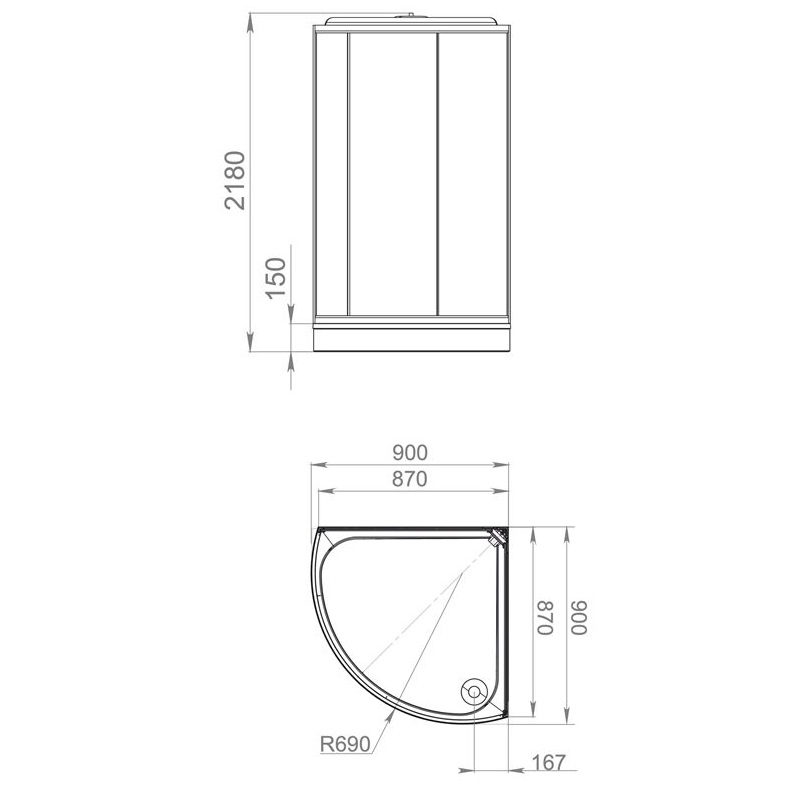 Душевая кабина Domani-Spa Simple 90х90 Черный / Прозрачное, Поддон низкий, DS01Sm99LWCl00.Gt-V1.2-Black Душевая кабина Domani-Spa Simple 90х90 Черный / Прозрачное, Поддон низкий, DS01Sm99LWCl00.Gt-V1.2-Black — изображение 4