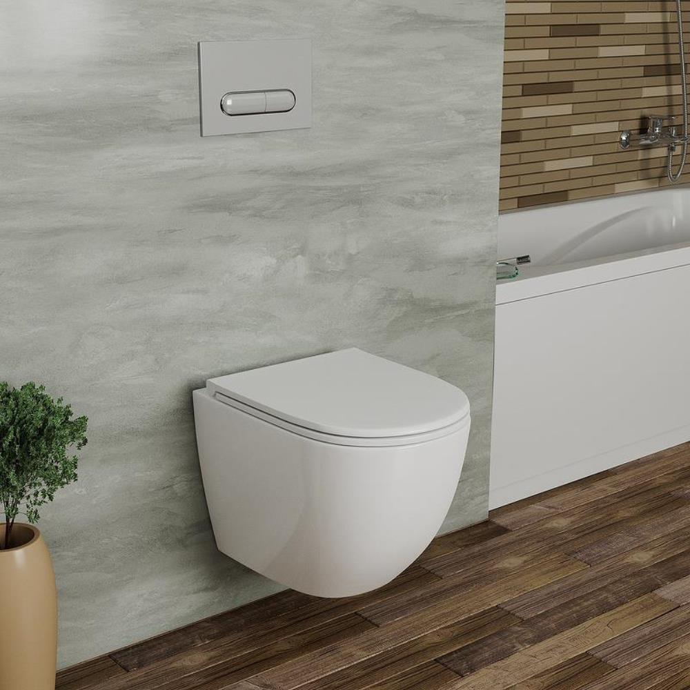 Унитаз подвесной D&K Matrix Белый глянцевый DT1396516 Унитаз подвесной D&K Matrix Белый глянцевый DT1396516 — изображение 3